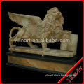 Carved Stone Lion Sculpture With Wings YL-D190